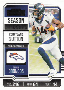 2023 Panini Contenders Football Season Ticket Retail Courtland Sutton #30