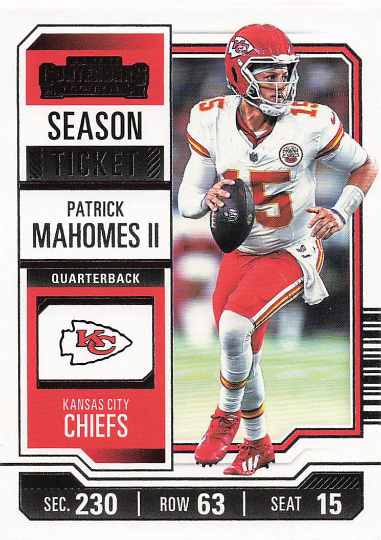 2023 Panini Contenders Football Season Ticket Retail Patrick Mahomes II #51