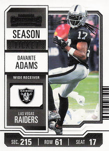 2023 Panini Contenders Football Season Ticket Retail Davante Adams #53
