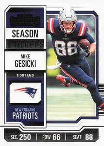 2023 Panini Contenders Football Season Ticket Retail Mike Gesicki #70