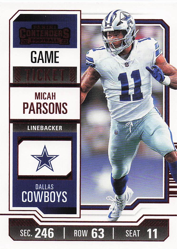 2023 Panini Contenders Football Game Ticket Red Micah Parsons #29