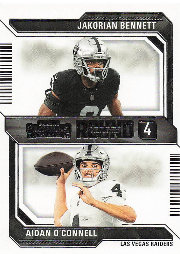 2023 Panini Contenders Round Numbers Jakorian Bennett / Aidan O'Connell #18