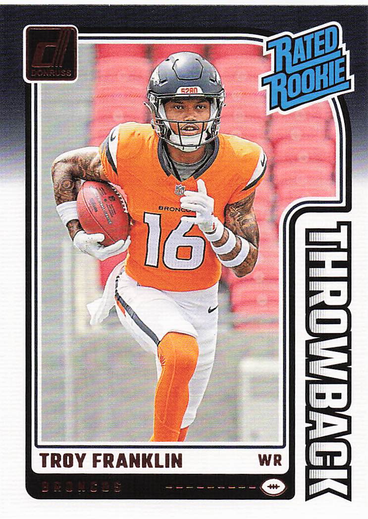 2024 Donruss Football Rated Rookies Throwback Troy Franklin #20