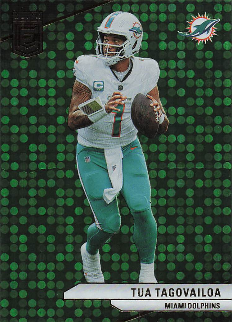 2024 Donruss Elite Football Green Disco Tua Tagovailoa #84