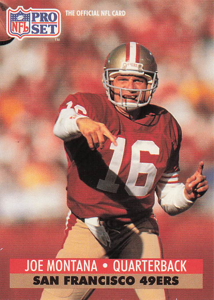 1991 Pro Set Football Joe Montana #653