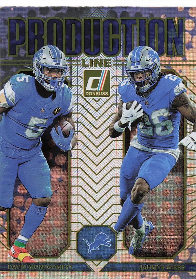 2025 Donruss Football Production Line David Montgomery / Jahmyr Gibbs #2