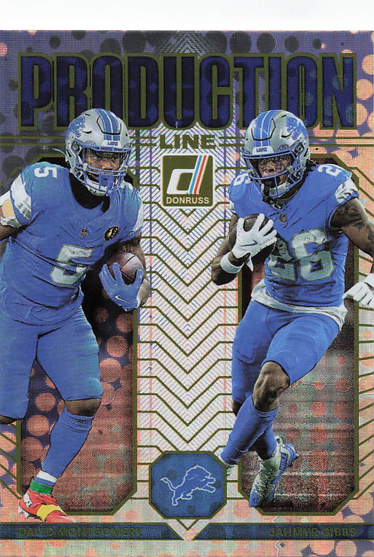 2025 Donruss Football Production Line David Montgomery / Jahmyr Gibbs #2
