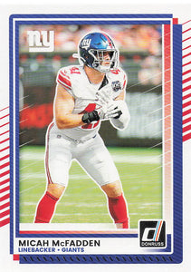 2025 Donruss Football Micah McFadden #55