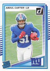 2025 Donruss Football Abdul Carter #315 Rookie