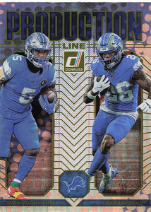2025 Donruss Football Production Line David Montgomery / Jahmyr Gibbs #2