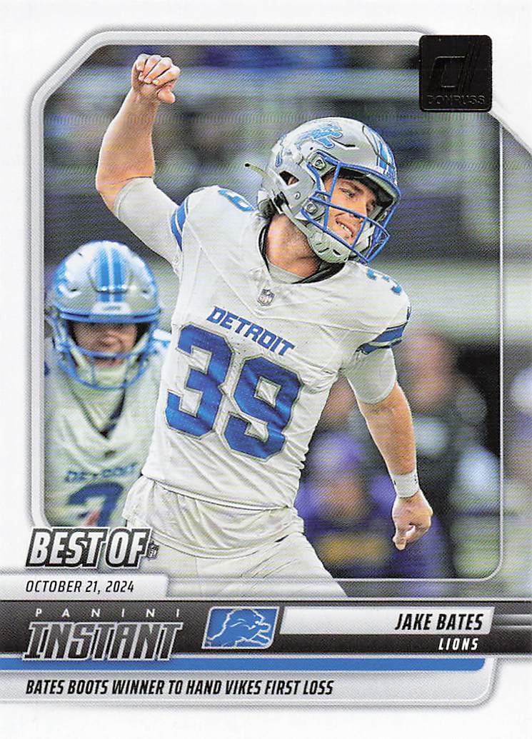 2025 Donruss Football Best of Instant Jake Bates #INS-JBS