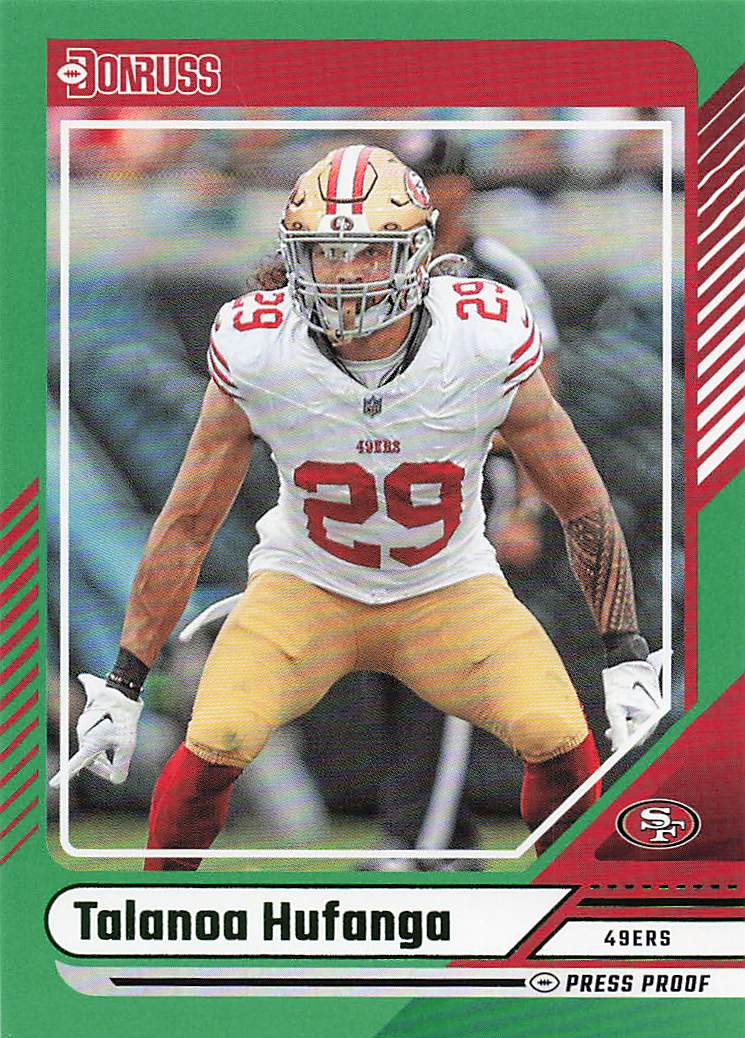 2024 Donruss Football Press Proof Green Talanoa Hufanga #223