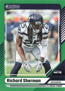 2024 Donruss Football Press Proof Green Richard Sherman #149