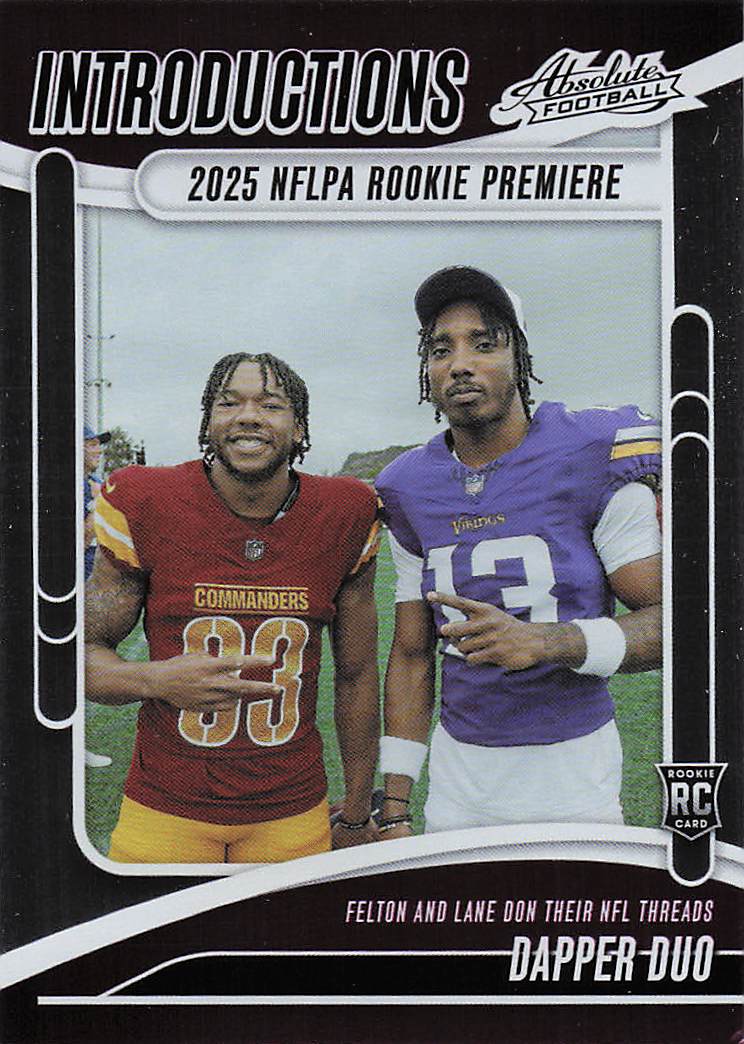 2025 Panini Absolute Football Introductions Dapper Duo #I-TFN
