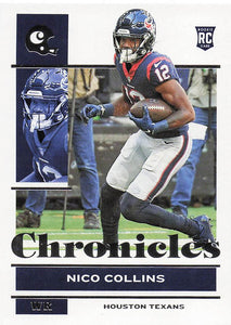 2021 Panini Chronicles Football Nico Collins #35 Rookie