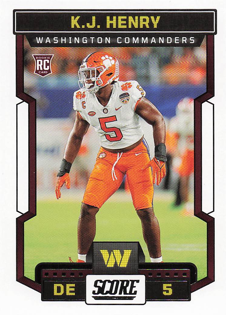 2023 Score Football K.J. Henry #393 Rookie