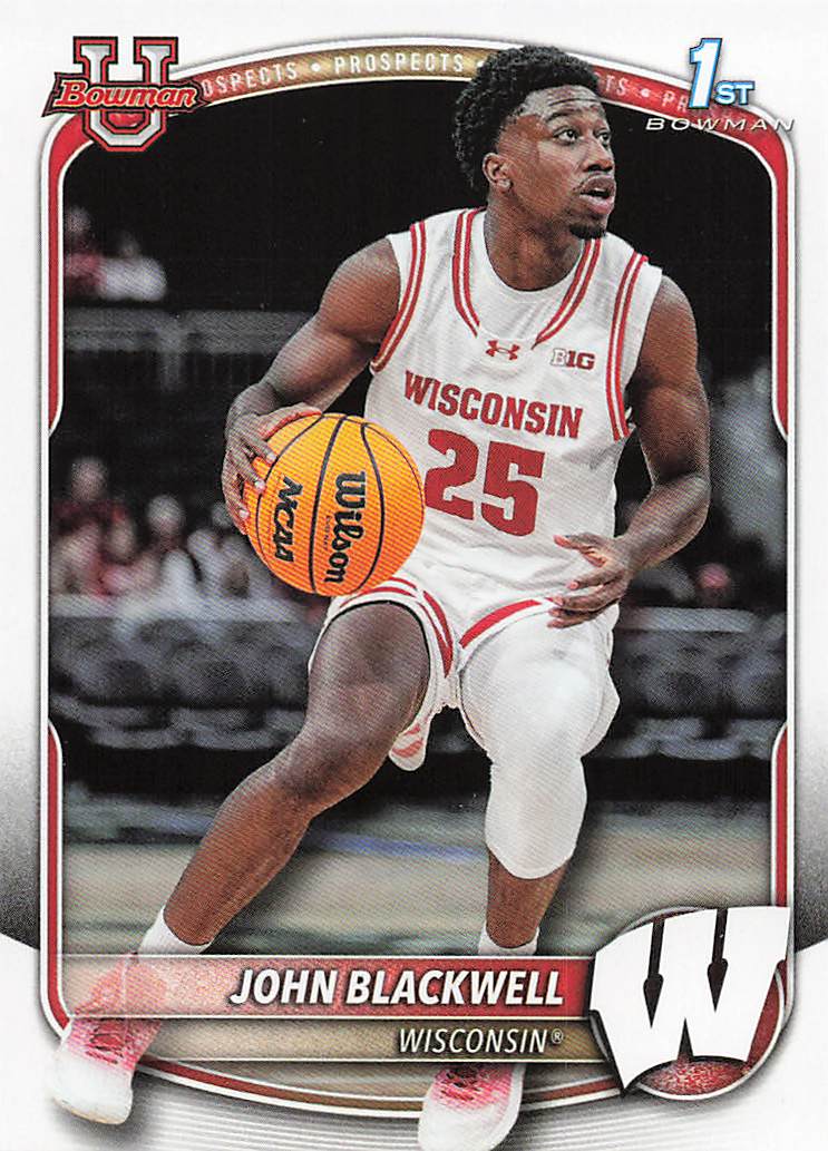 2025-26 Bowman Basketball Prospects John Blackwell #BPP-78