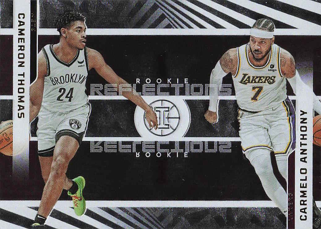 2021-22 Panini Illusions Rookie Reflections Cameron Thomas / Carmelo Anthony #20