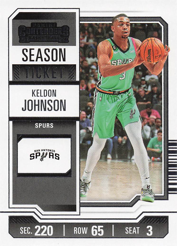 2023-24 Panini Contenders Basketball Season Ticket Retail Keldon Johnson #68
