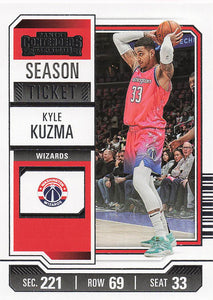 2023-24 Panini Contenders Basketball Season Ticket Retail Kyle Kuzma #32