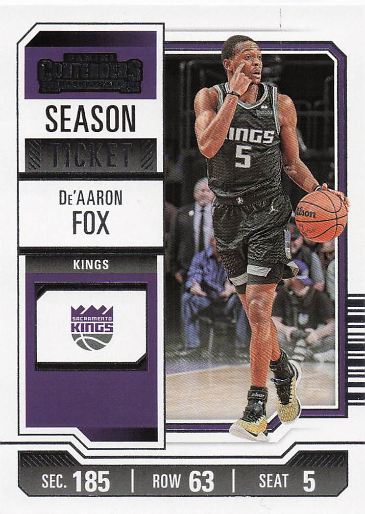 2023-24 Panini Contenders Basketball Season Ticket Retail De'Aaron Fox #40