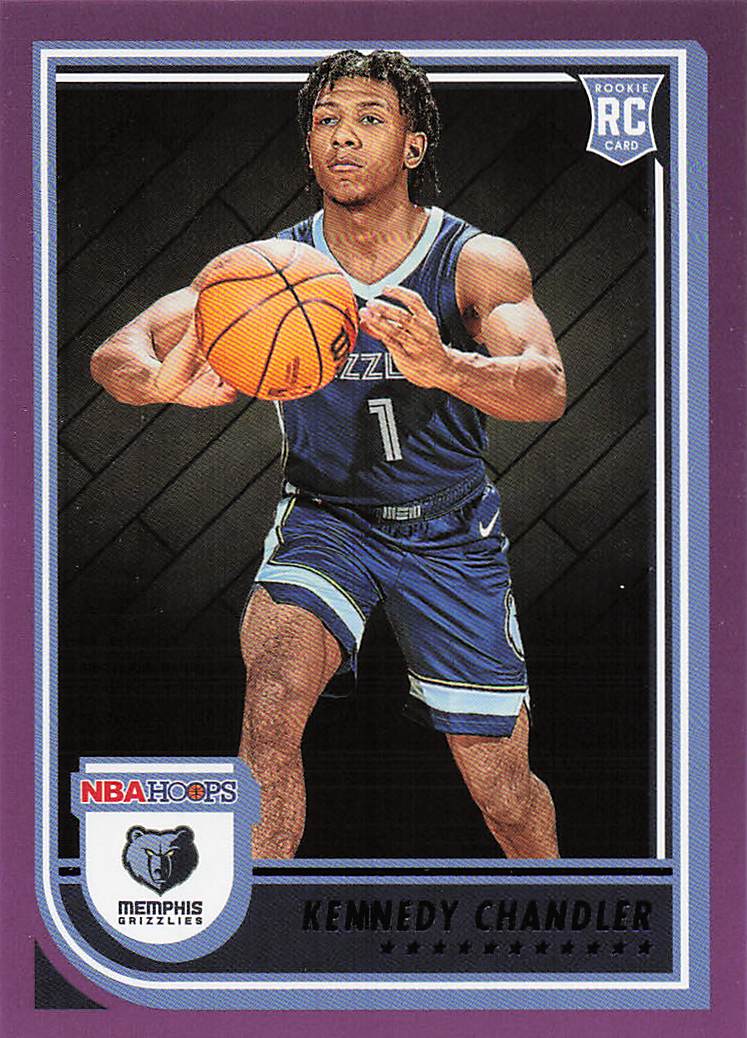 2022-23 Hoops Basketball Purple Kennedy Chandler #264 Rookie