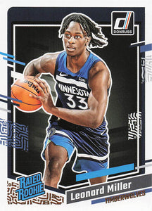 2023-24 Donruss Basketball Leonard Miller #209 Rookie