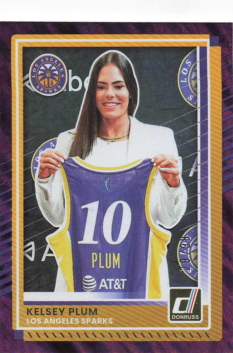 2025 Donruss WNBA Basketball Purple Laser 29/99 Kelsey Plum #12