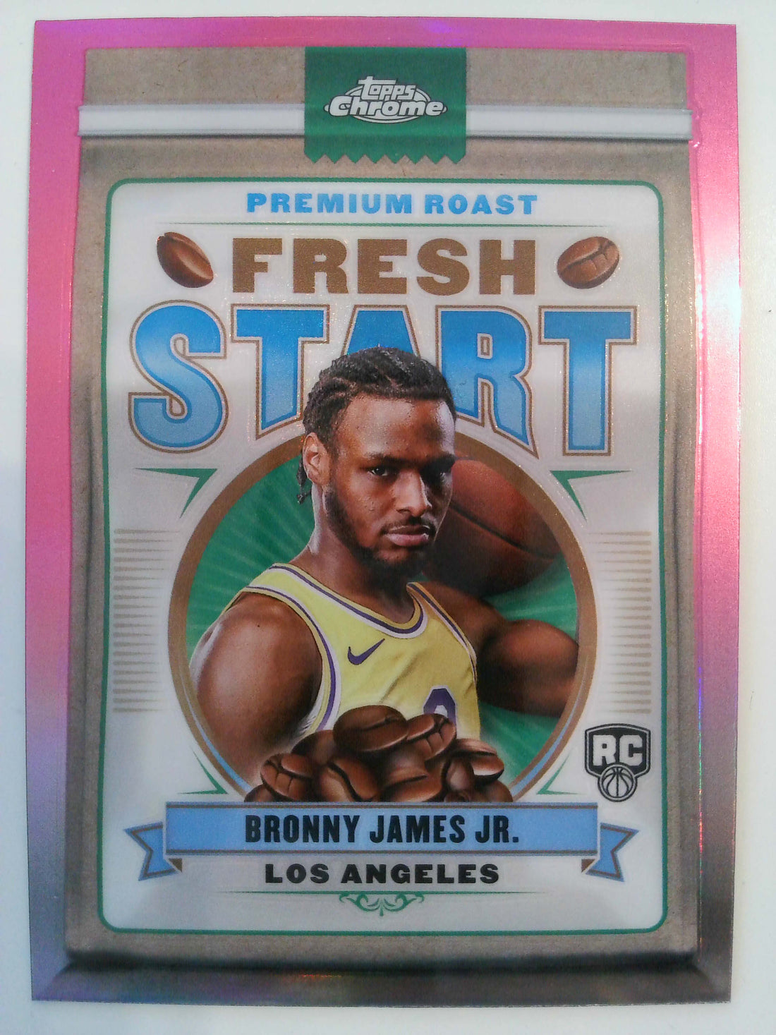 2024-25 Topps Chrome Fresh Start Pink Refractor Bronny James Jr. #FS-15