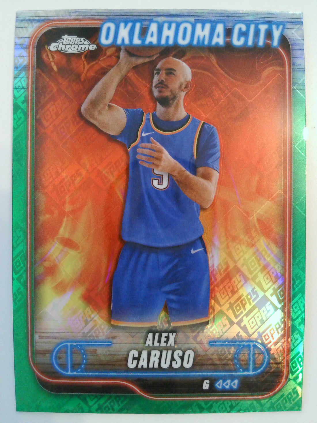 2024-25 Topps Chrome Basketball Topps Green Refractor Alex Caruso #6