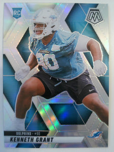 2025 Panini Mosaic Football Silver Kenneth Grant #351 Rookie