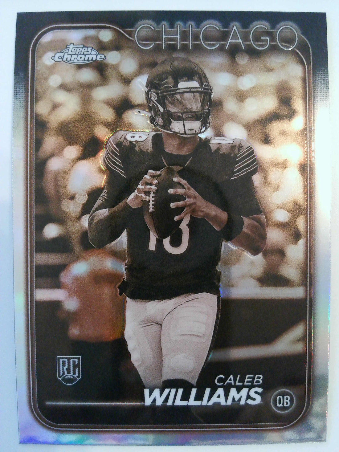 2024 Topps Chrome Football Sepia Refractor Caleb Williams #202 Rookie