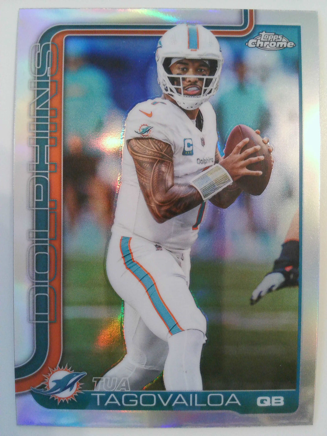 2025 Topps Chrome Football Refractor Tua Tagovailoa #187