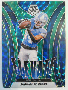 2025 Panini Mosaic Football Elevate Mosaic Green Amon-Ra St. Brown #15