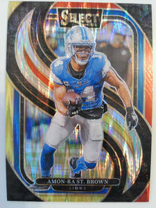 2024 Panini Select Football Black & Orange Prizm Shock Amon-Ra St. Brown #105