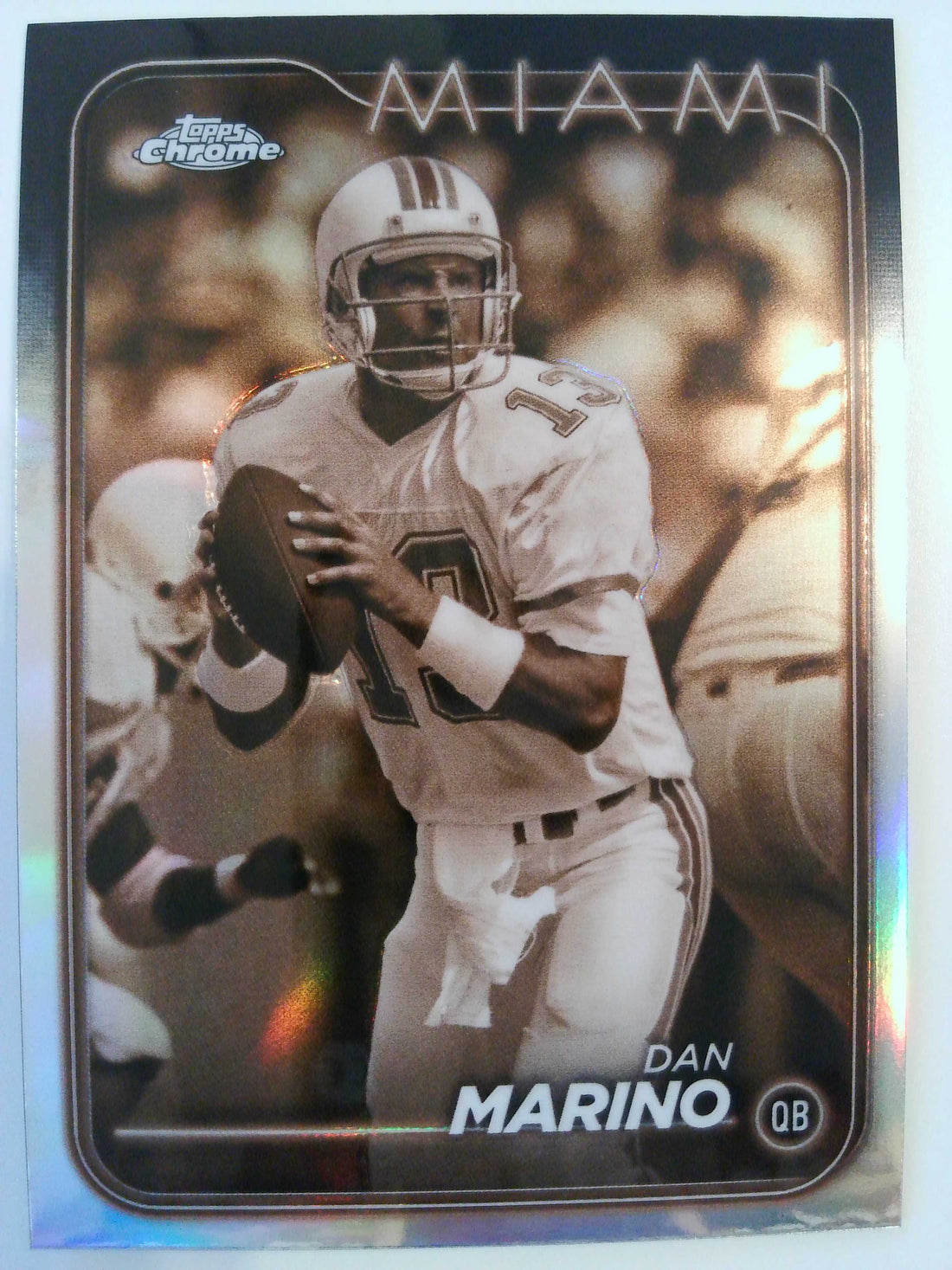 2024 Topps Chrome Football Sepia Refractor Dan Marino #106