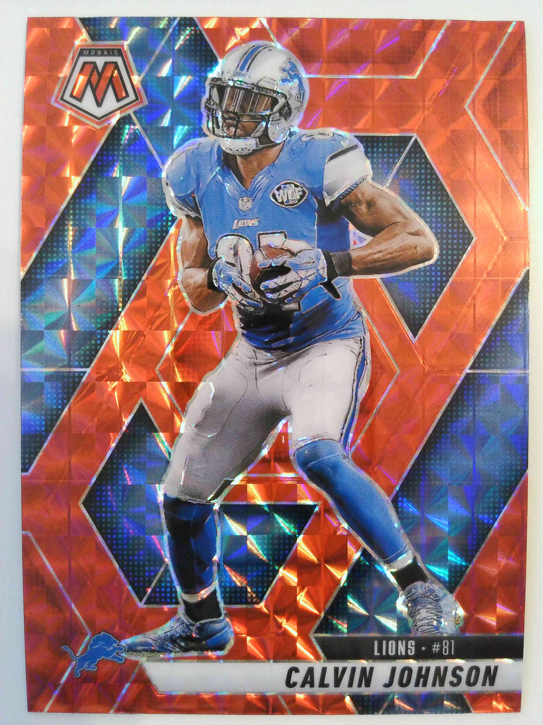 2025 Panini Mosaic Football Mosaic Red Calvin Johnson #90