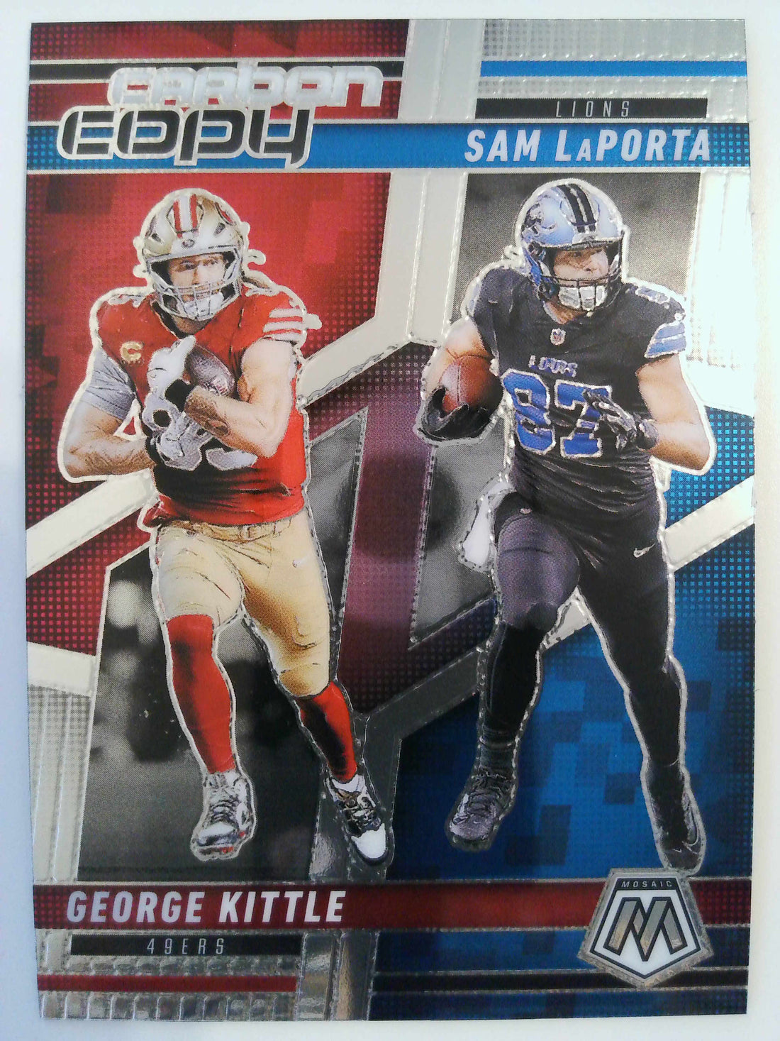 2025 Panini Mosaic Football Carbon Copy George Kittle / Sam LaPorta #CCO-4
