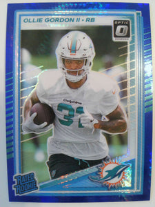2025 Donruss Optic Football Blue Hyper Ollie Gordon II #218 Rookie