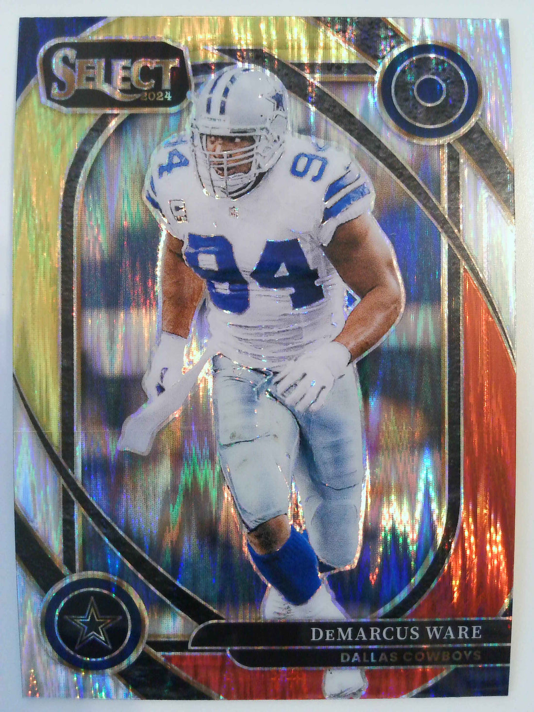2024 Panini Select Football Red & Yellow Prizm Shock DeMarcus Ware #247