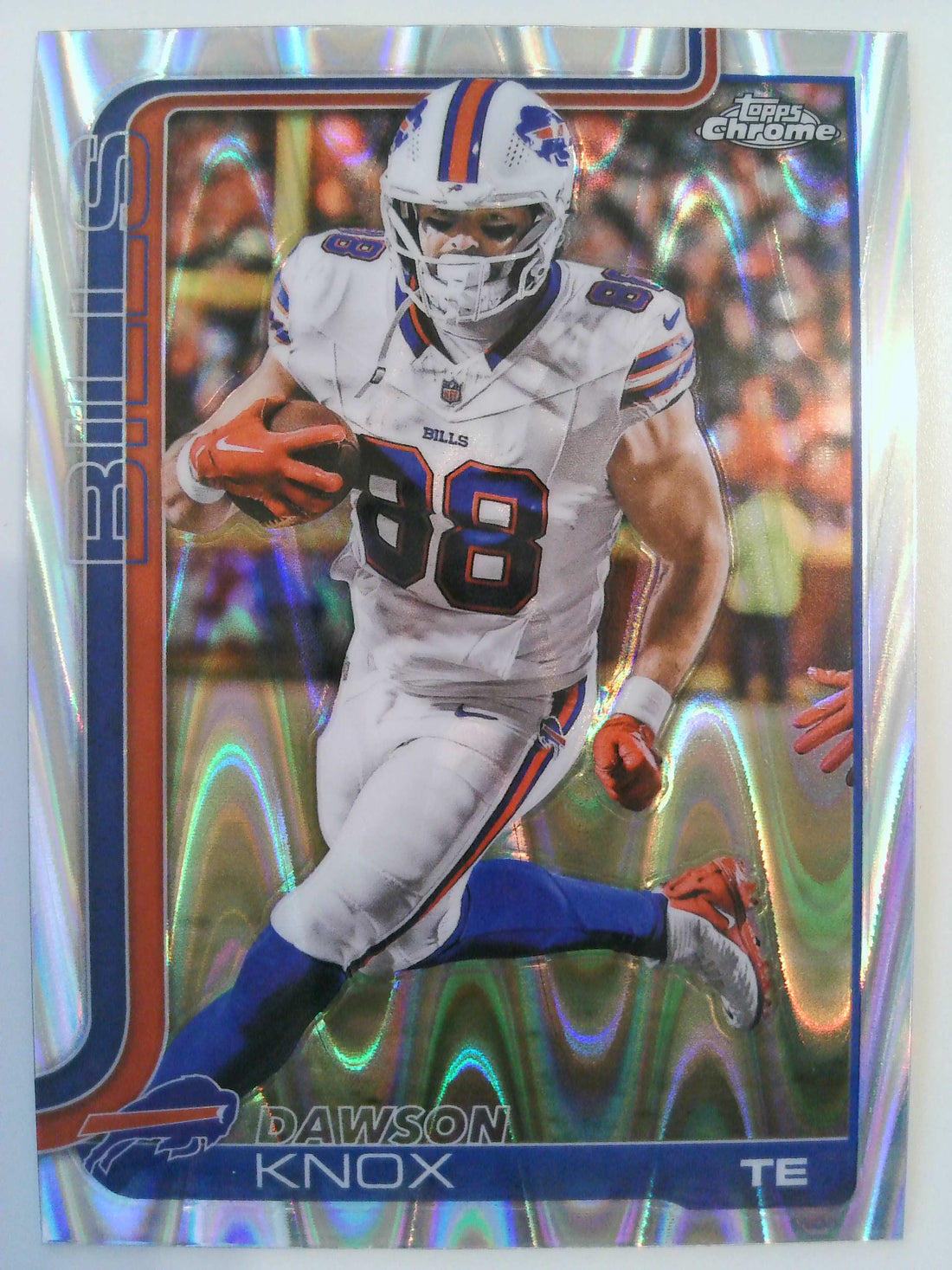 2025 Topps Chrome Football Ray Wave Refractor Dawson Knox #33