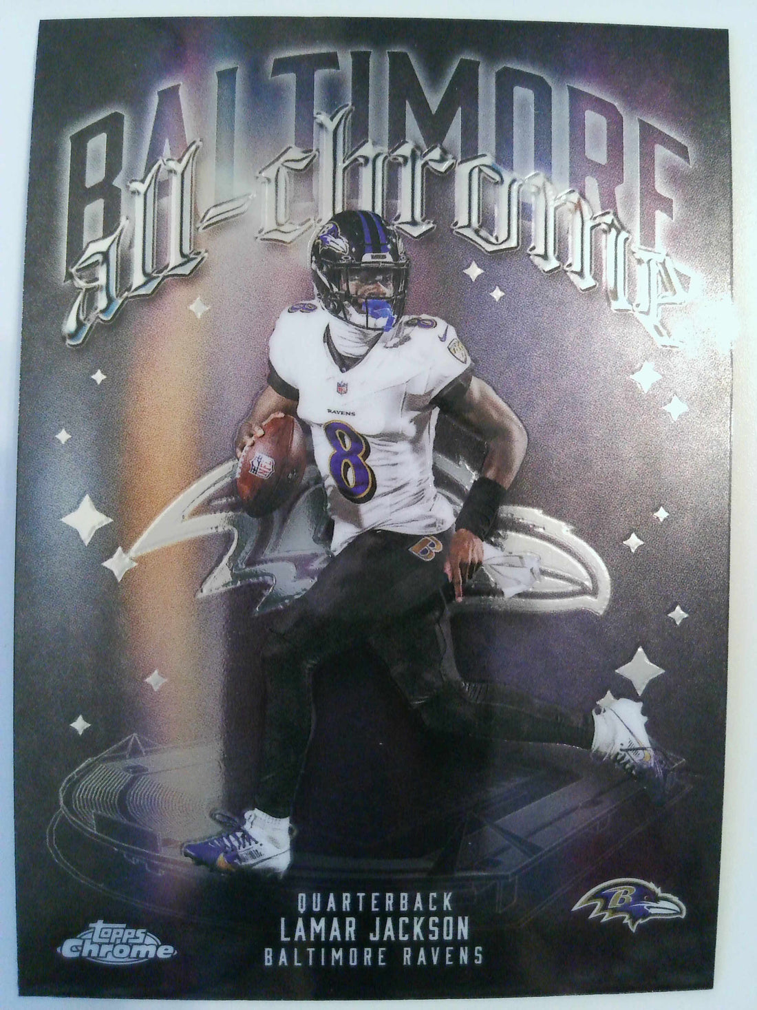 2025 Topps Chrome Football All Chrome Team Lamar Jackson #ACT-1