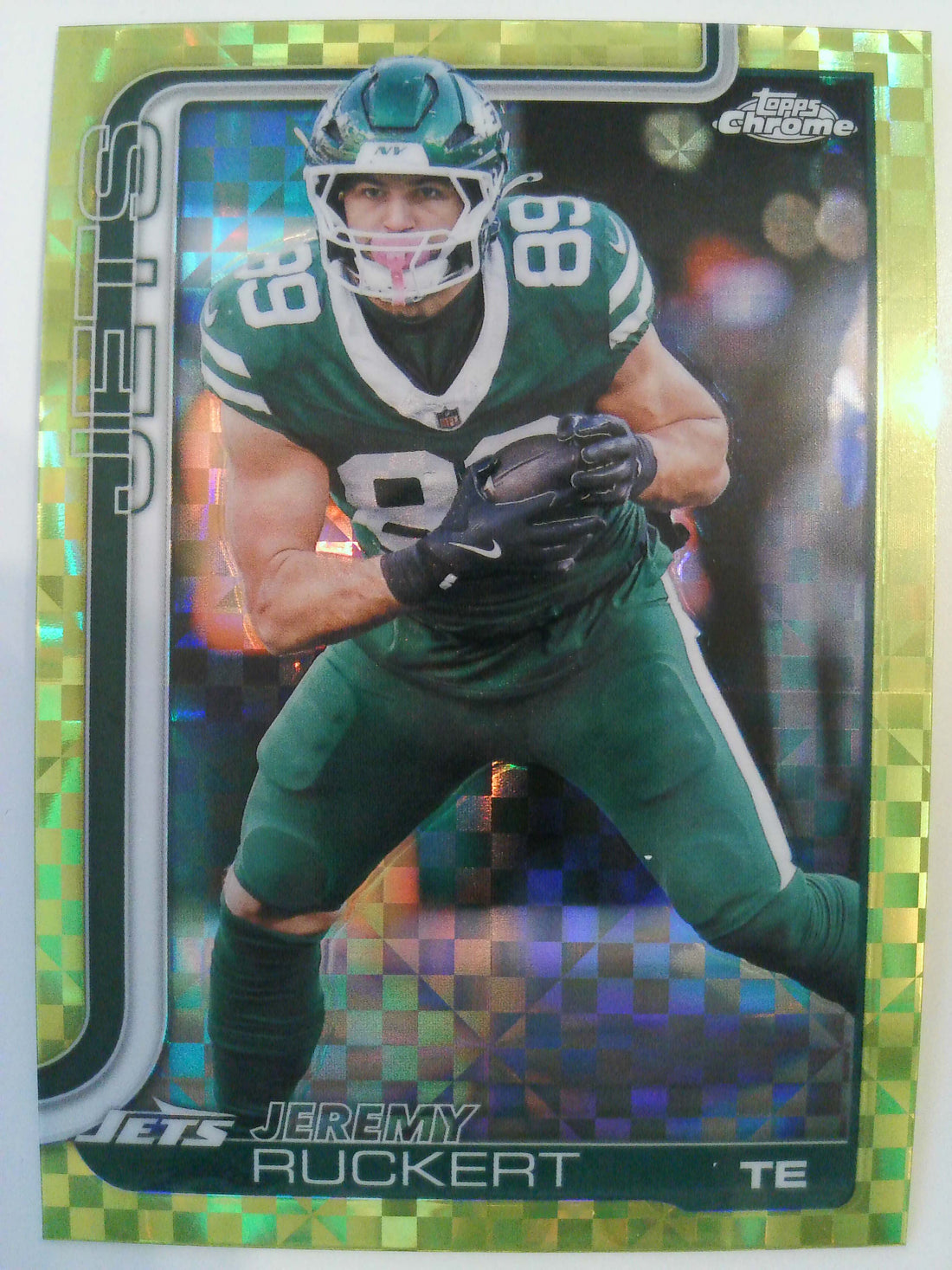 2025 Topps Chrome Football Lime Green X-Fractor Jeremy Ruckert #239