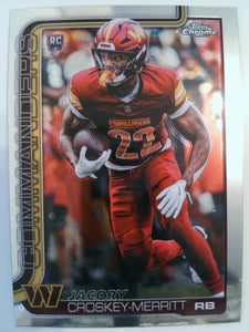 2025 Topps Chrome Football Jacory Croskey-Merritt #387 Rookie
