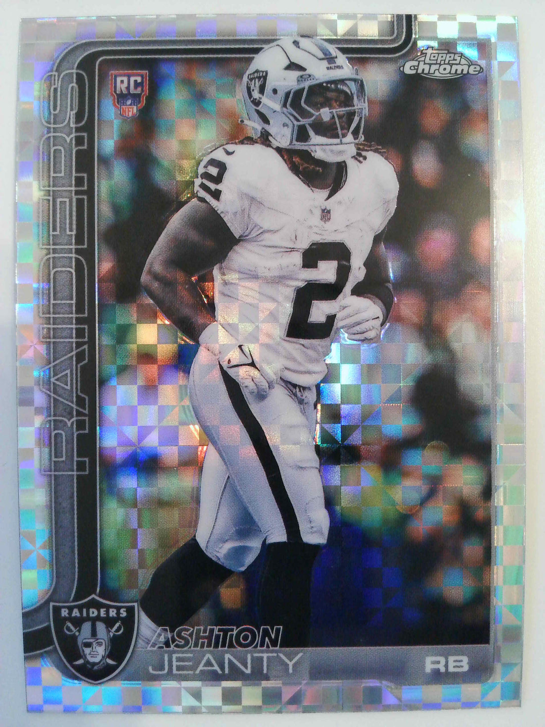 2025 Topps Chrome Football X-Fractor Ashton Jeanty #322 Rookie