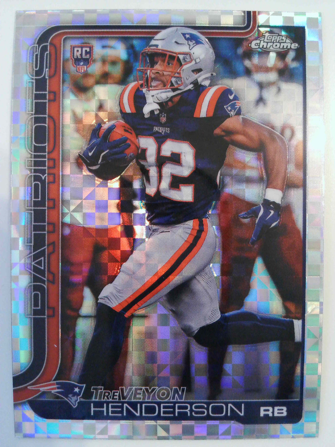 2025 Topps Chrome Football X-Fractor TreVeyon Henderson #328 Rookie