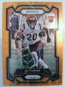 2023 Panini Prizm Football Lazer DJ Turner #319