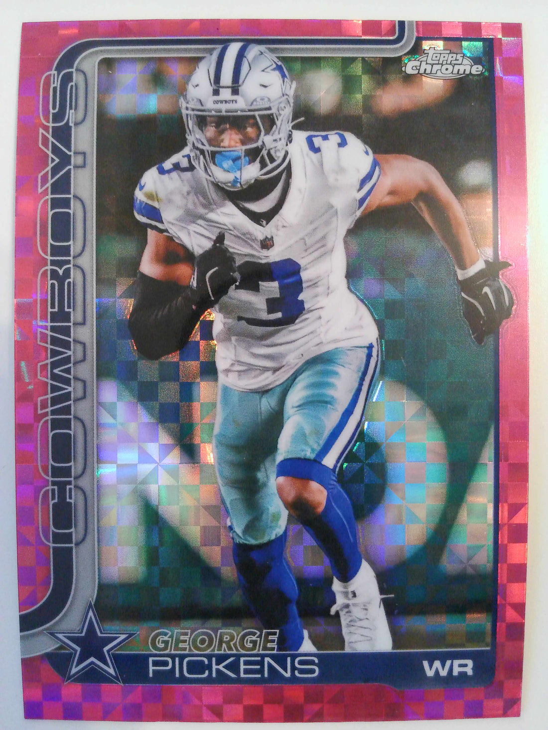 2025 Topps Chrome Football Hot Pink X-Fractor George Pickens #80