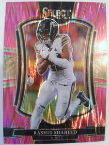 2025 Panini Select Football Pink Prizm Shock Rashid Shaheed #142
