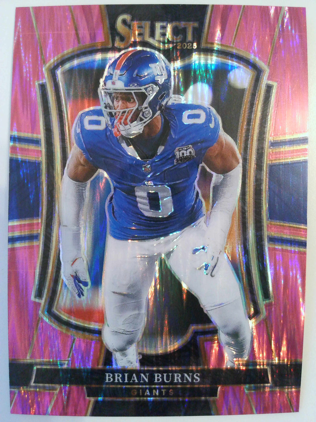 2025 Panini Select Football Pink Prizm Shock Brian Burns #194